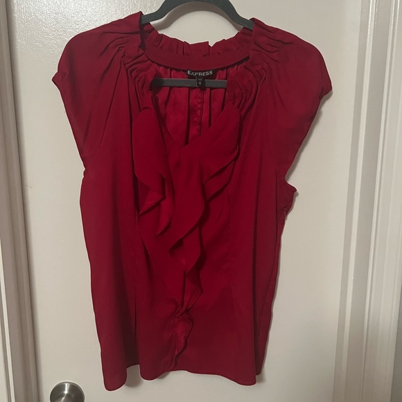 Express red sleeveless blouse - Picture 1 of 2